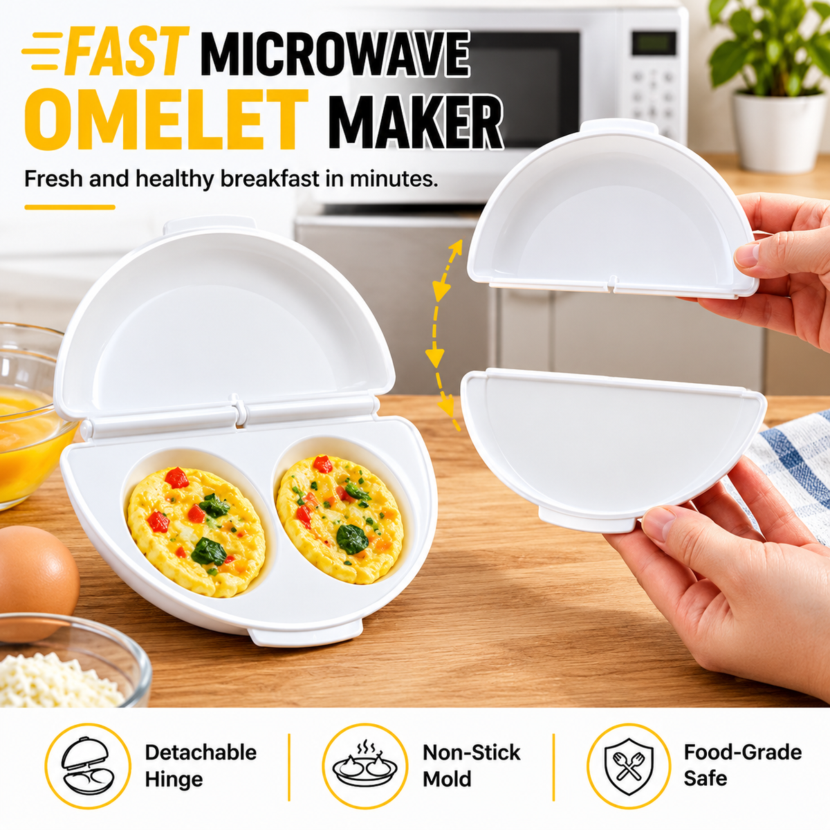 2-in-1 Microwave Omelet Maker & Egg Cooker