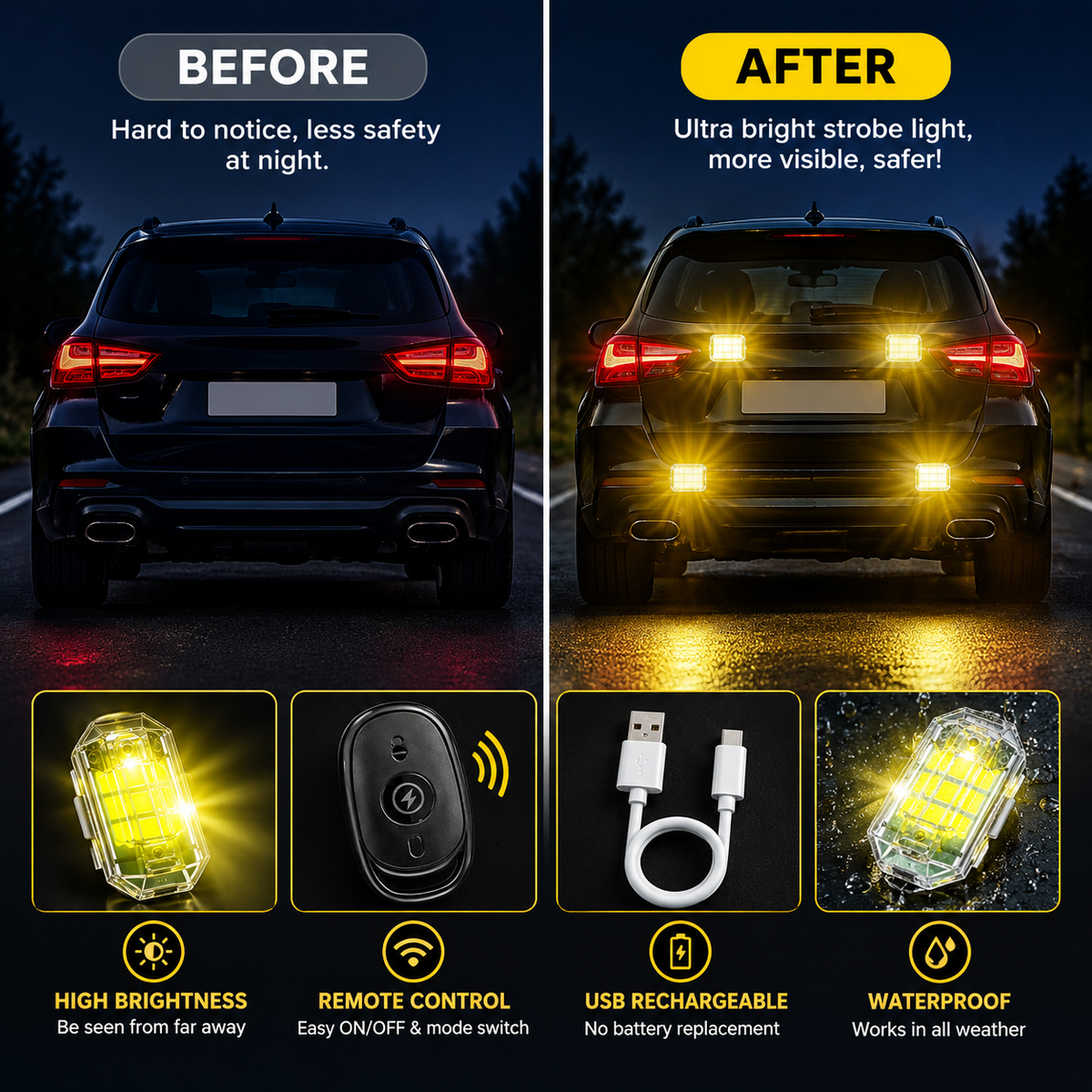 High-Brightness Wireless LED Strobe Light