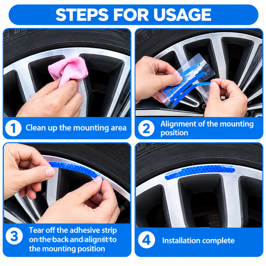 20 Pcs Creative Glow in the Dark Wheel Hub Stickers